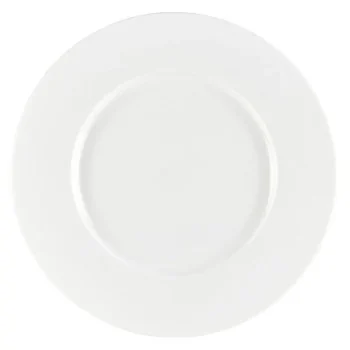 Mikasa Tendre White Bone China Wide Rim Plate 6.5in - Set of 24 pcs
