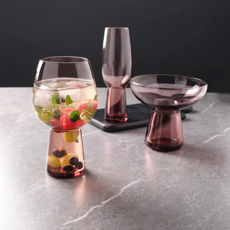 Mikasa Vegas Purple Stemless Flute Glass 2.4'' 10oz - Set of 24 pcs Mikasa Vegas Purple Stemless Flute Glass 2.4'' 10oz - Set of 24 pcs