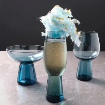 Mikasa Vegas Blue Stemless Wine Glass 3.6'' 19oz - Set of 24 pcs