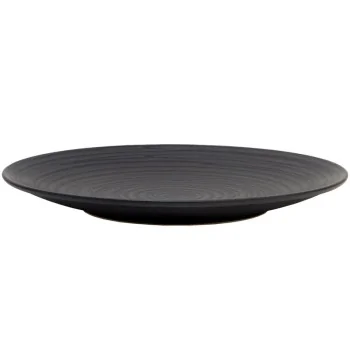 Mikasa 10.7In Coupe Plate Obsidian Black Stone - Set of 24 pcs