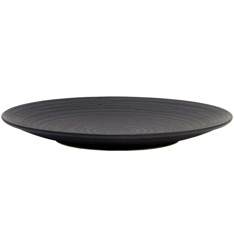 Mikasa 10.7In Coupe Plate Obsidian Black Stone - Set of 24 pcs