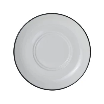 Mikasa 6.75In Saucer Bistro Pin Black Porcelain - Set of 36 pcs
