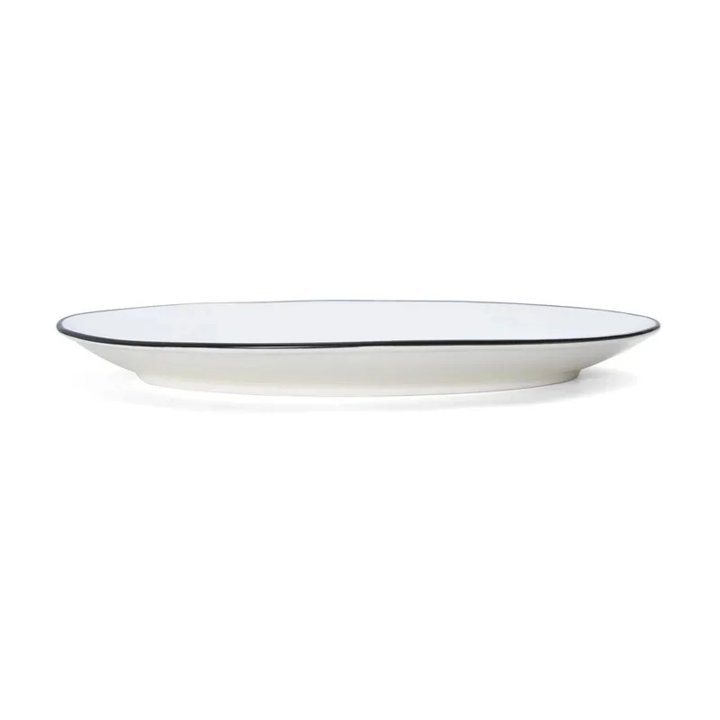 Mikasa Bistro Pinstripe Oval Platter 13 x 8 Inch - Set of 12 pcs Mikasa Bistro Pinstripe Oval Platter 13 x 8 Inch - Set of 12 pcs
