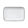 Mikasa Bistro Pinstripe Rectangular Platter 10 x 7 Inch - Set of 12 pcs