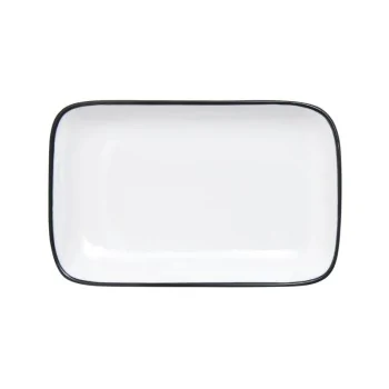 Mikasa Bistro Pinstripe Rectangular Platter 7 x 4 Inch - Set of 24 pcs