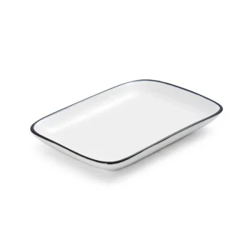 Mikasa Bistro Pinstripe Rectangular Platter 7 x 4 Inch - Set of 24 pcs