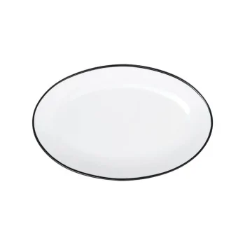 Mikasa Bistro Pinstripe Oval Platter 9 x 6 Inch - Set of 24 pcs