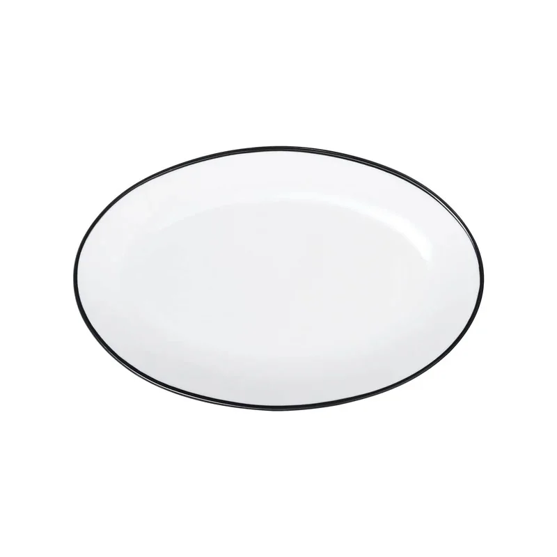 Mikasa Bistro Pinstripe Oval Platter 9 x 6 Inch - Set of 24 pcs Mikasa Bistro Pinstripe Oval Platter 9 x 6 Inch - Set of 24 pcs