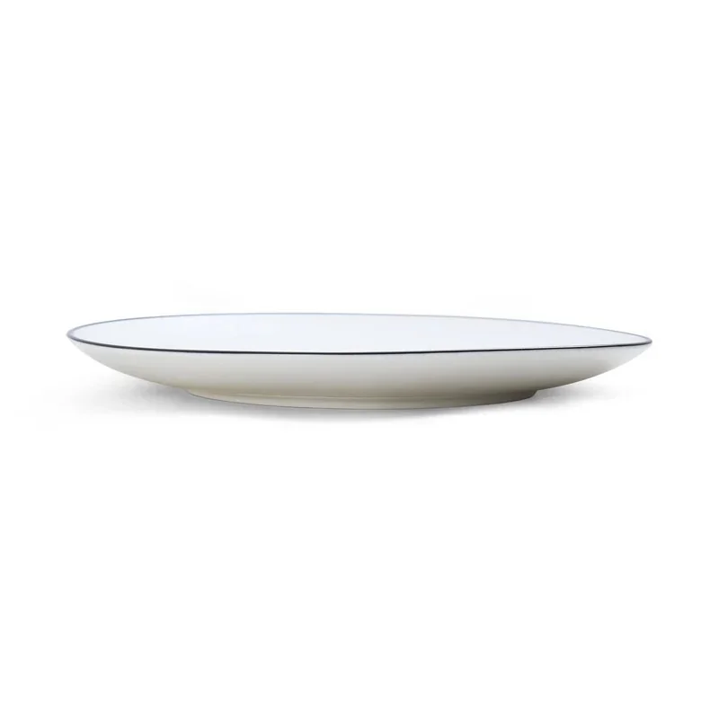 Mikasa Bistro Pinstripe Coupe Plate 9 Inch - Set of 24 pcs