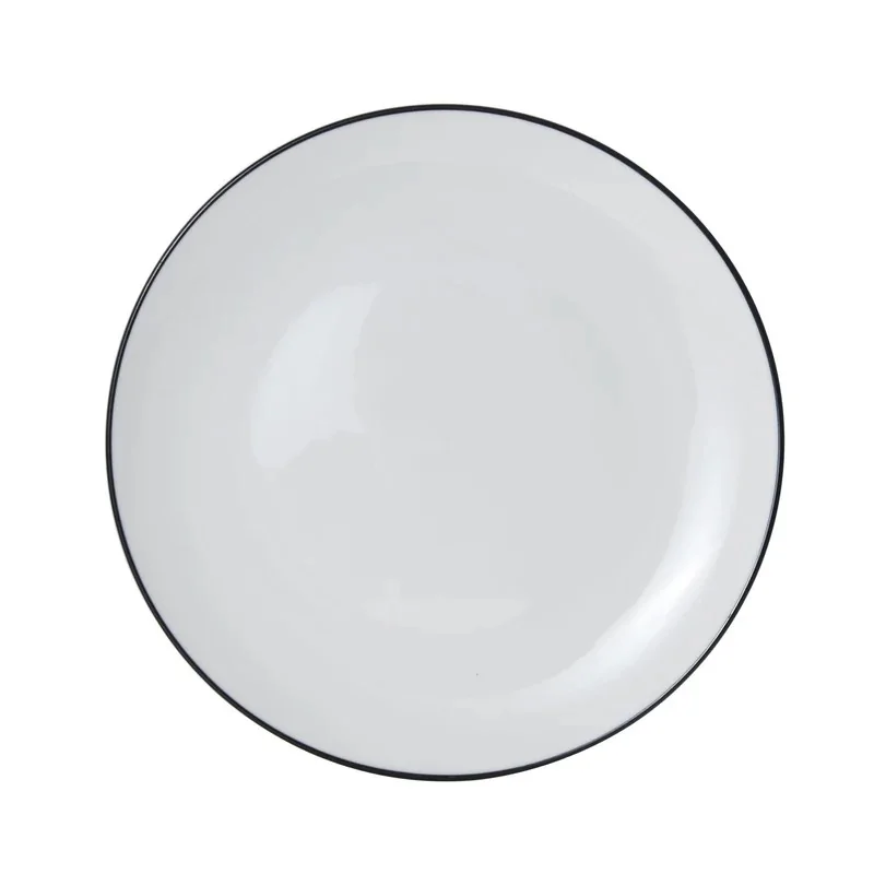Mikasa Bistro Pinstripe Coupe Plate 10 Inch - Set of 12 pcs