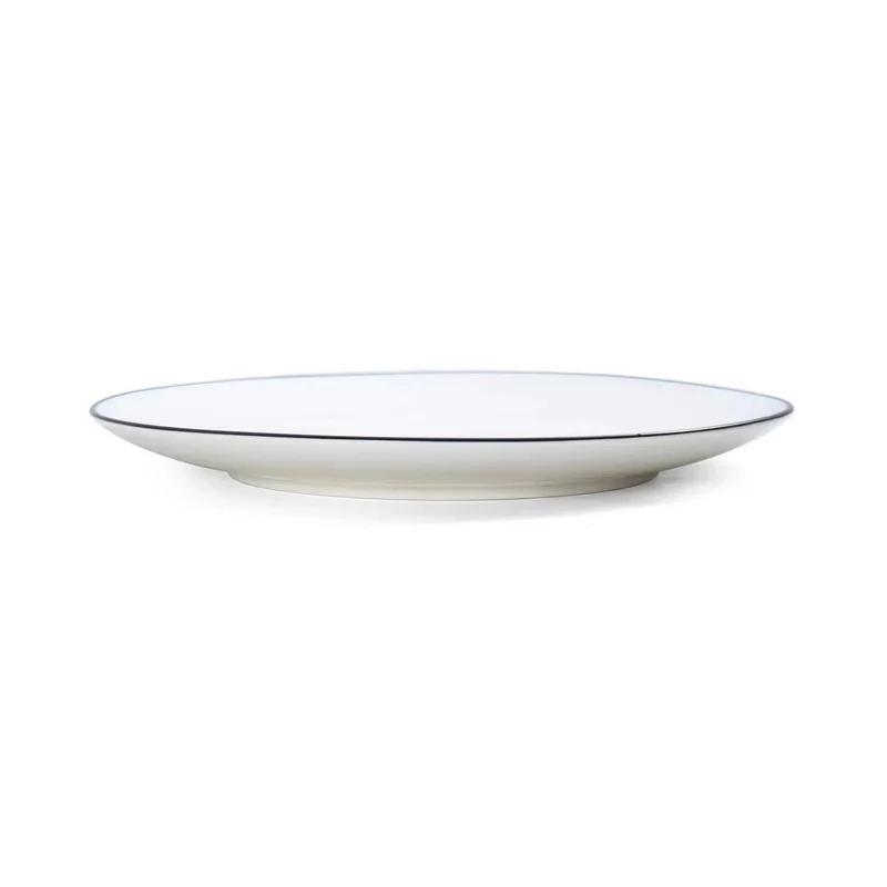 Mikasa Bistro Pinstripe Coupe Plate 10 Inch - Set of 12 pcs