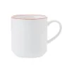 Mikasa 11.8oz Mug Bistro Pin Red Porcelain - Set of 12