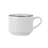 Mikasa 3oz Stk espresso Cup Bistro Pin Black Porcelain - Set of 36 pcs