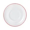Mikasa Bistro Pinstripe Red Saucer – 6.75 Inch - Set of 6