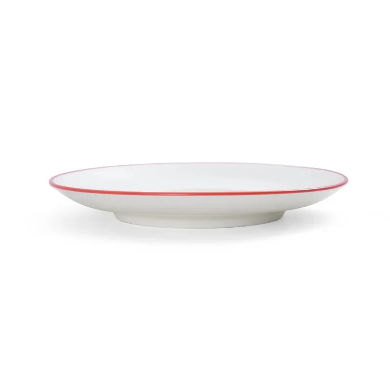 Mikasa Bistro Pinstripe Red Saucer – 6.75 Inch - Set of 6 Mikasa Bistro Pinstripe Red Saucer – 6.75 Inch - Set of 6