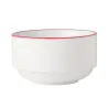 Mikasa Bistro Pinstripe Red Bouillon Cup 9.5 oz - Set of 36 pcs