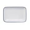Mikasa Bistro Pinstripe Blue Rectangular Platter 10 x 7 Inch - Set of 12 pcs