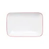 Mikasa Bistro Pinstripe Red Rectangular Platter 10 x 7 Inch - Set of 12 pcs