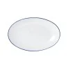 Mikasa Bistro Pinstripe Blue Oval Platter 13 x 8 Inch - Set of 12 pcs