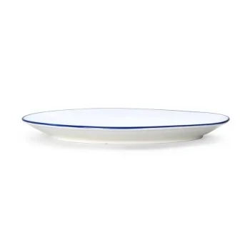 Mikasa Bistro Pinstripe Blue Oval Platter 13 x 8 Inch - Set of 12 pcs