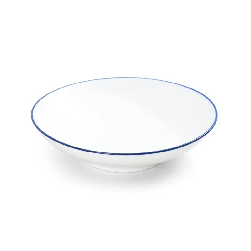 Mikasa Bistro Pinstripe Blue Deep Plate 7.5 Inch / 13.5 oz - Set of 24 pcs