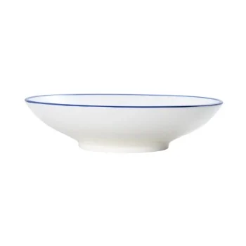Mikasa Bistro Pinstripe Blue Deep Plate 10.5 Inch / 56 oz - Set of 12 pcs