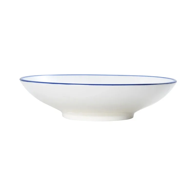 Mikasa Bistro Pinstripe Blue Deep Plate 10.5 Inch / 56 oz - Set of 12 pcs