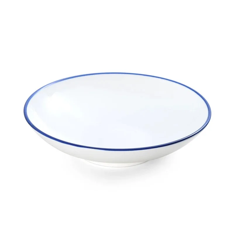 Mikasa Bistro Pinstripe Blue Deep Plate 10.5 Inch / 56 oz - Set of 12 pcs
