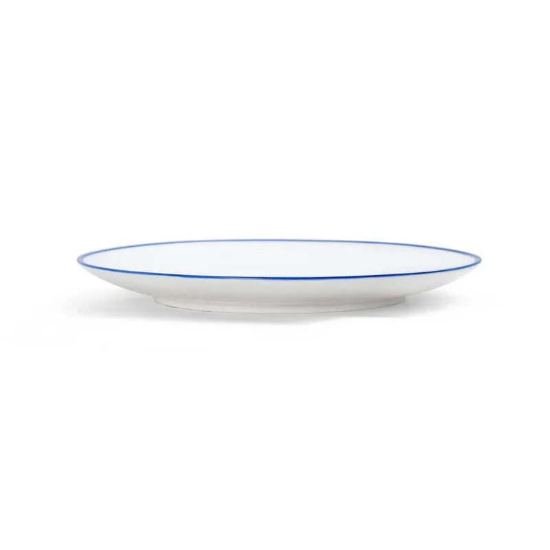 Mikasa Bistro Pinstripe Blue Coupe Plate 8 Inch - Set of 36 pcs Mikasa Bistro Pinstripe Blue Coupe Plate 8 Inch - Set of 36 pcs