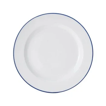 Mikasa Bistro Pinstripe Blue Plate 12 Inch - Set of 12 pcs