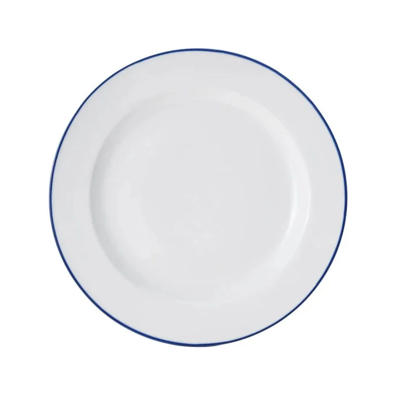Mikasa Bistro Pinstripe Blue Plate 12 Inch - Set of 12 pcs