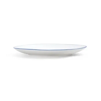Mikasa Bistro Pinstripe Blue Coupe Plate 9 Inch - Set of 24 pcs
