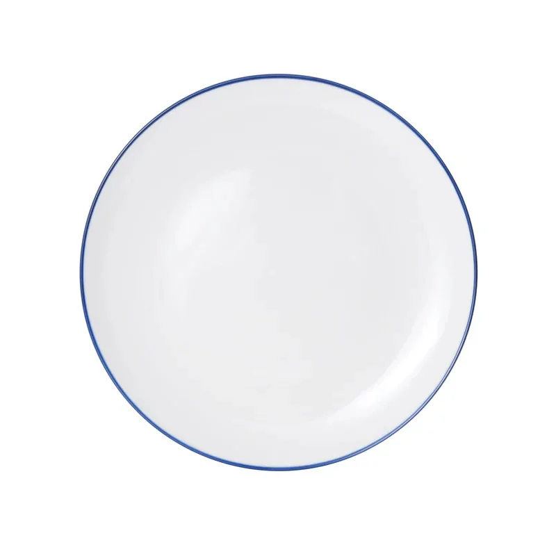 Mikasa Bistro Pinstripe Blue Coupe Plate 10 Inch - Set of 12 pcs