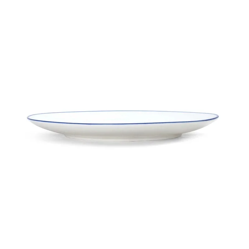 Mikasa Bistro Pinstripe Blue Coupe Plate 10 Inch - Set of 12 pcs