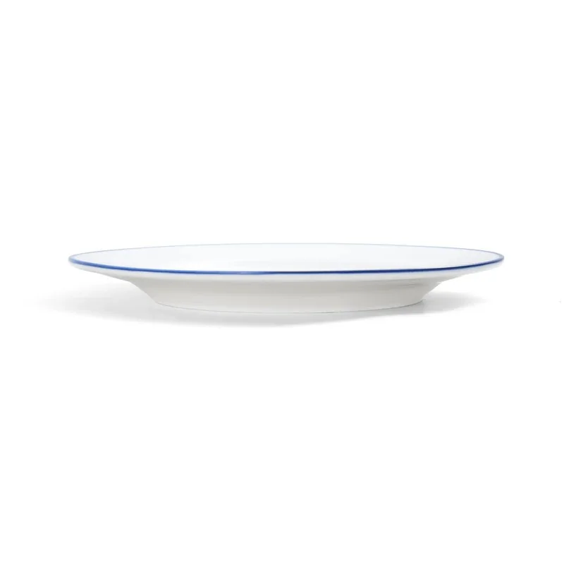 Mikasa Bistro Pinstripe Blue Wide Rim Plate 8 Inch - Set of 36 pcs
