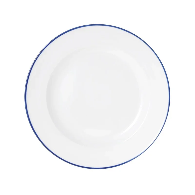 Mikasa Bistro Pinstripe Blue Plate 11 Inch - Set of 12 pcs Mikasa Bistro Pinstripe Blue Plate 11 Inch - Set of 12 pcs