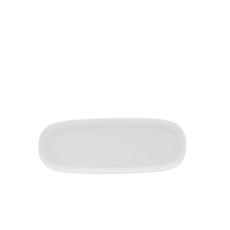 Mikasa 14 x 5In Rectangle Platter Isla White Porcelain - Set of 4 pcs Mikasa 14 x 5In Rectangle Platter Isla White Porcelain - Set of 4 pcs