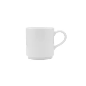 Mikasa 4In 7.4oz Stk Cup Galleria Porcelain White - Set of 48 pcs