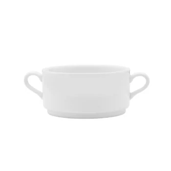Mikasa 6In 10oz Stk Crm Sp Galleria Porcelain White - Set of 24 pcs