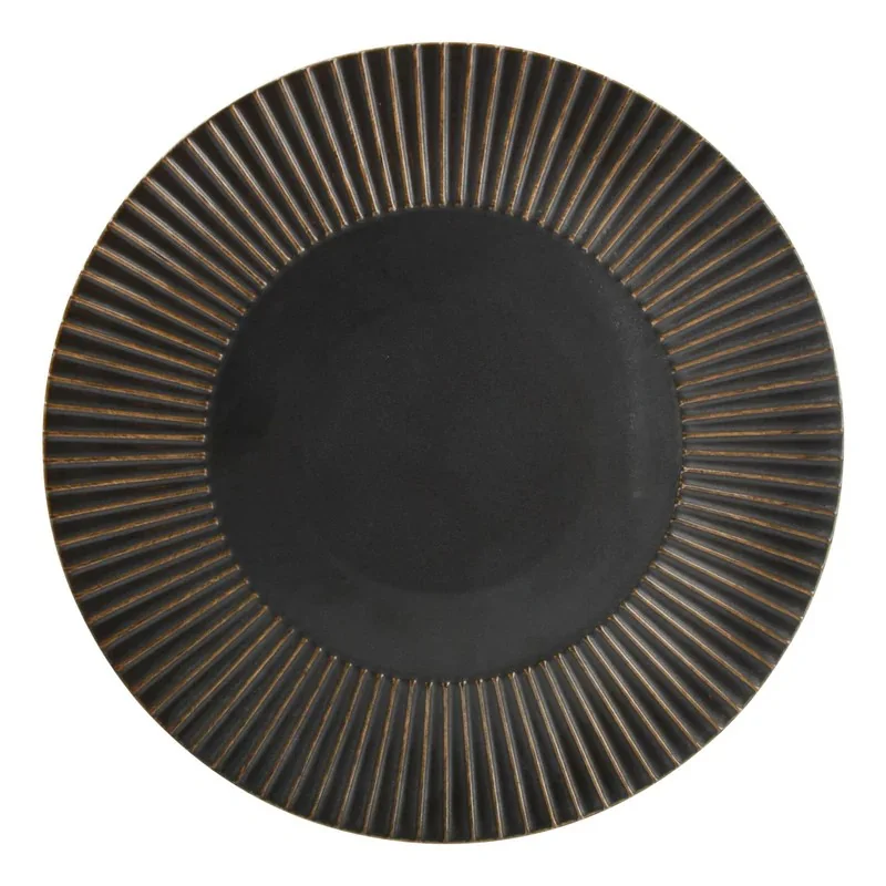 Stripe Silver Brass Coupe Plate – 10.8 Inch - set of 12 Stripe Silver Brass Coupe Plate – 10.8 Inch - set of 12