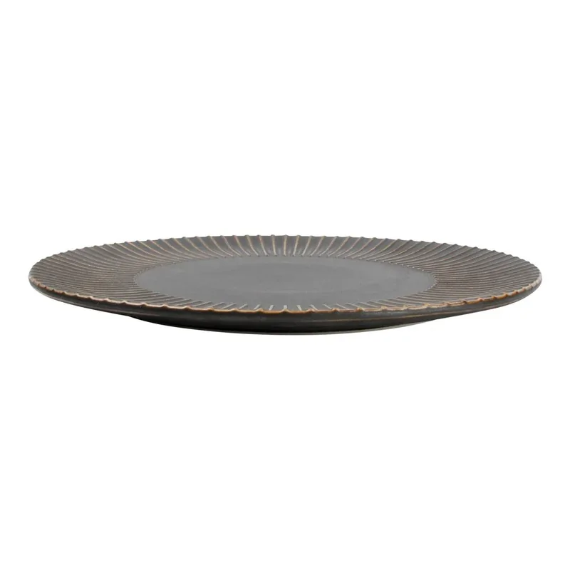 Stripe Silver Brass Coupe Plate – 10.8 Inch - set of 12 Stripe Silver Brass Coupe Plate – 10.8 Inch - set of 12