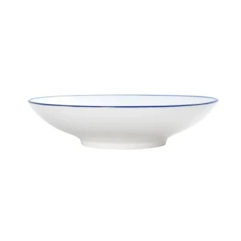 Mikasa Bistro Pinstripe Blue Deep Plate 9.5 Inch / 34 oz - Set of 24 pcs