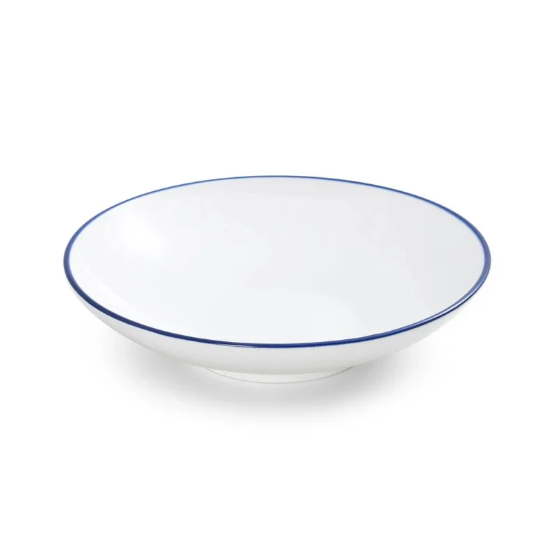 Mikasa Bistro Pinstripe Blue Deep Plate 9.5 Inch / 34 oz - Set of 24 pcs