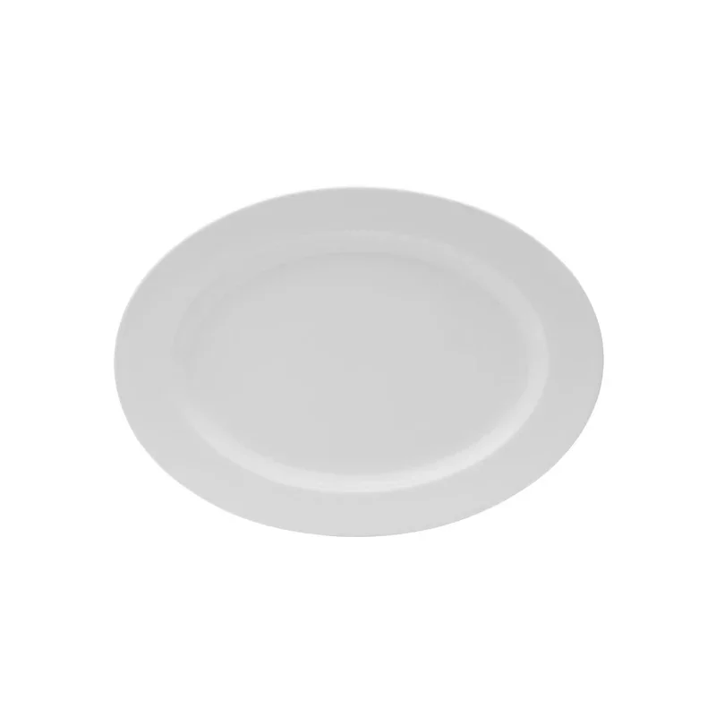 Mikasa 15 x 10In Oval Platter Galleria White Porcelain - Set of 8 pcs