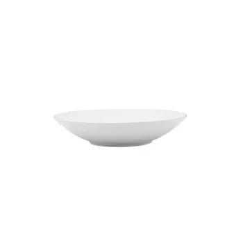Mikasa 11In Deep Coupe Plate Galleria White Porcelain - Set of 16 pcs