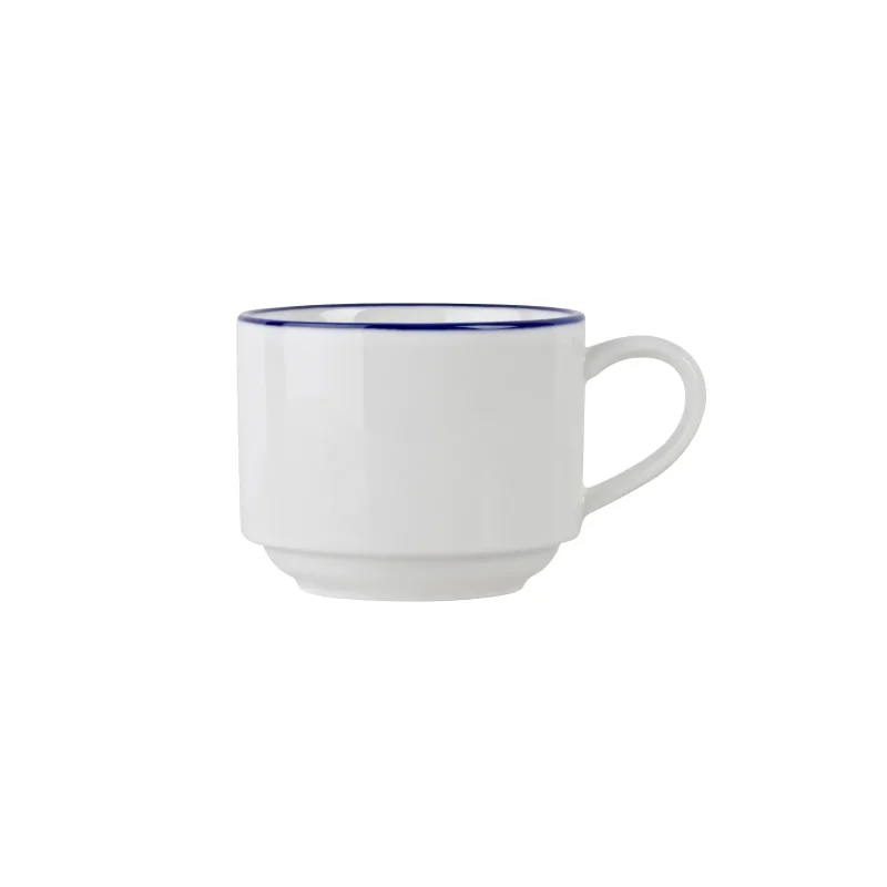 Mikasa 3oz Stk Espres Cup Bistro Pin Blu Porcelain- Set of 36 pcs