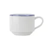 Mikasa 3oz Stk Espres Cup Bistro Pin Blu Porcelain- Set of 36 pcs