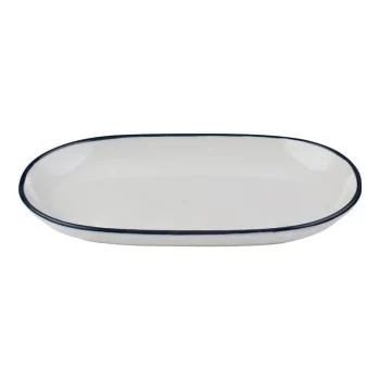 ID Fine Modest Navy Coupe Oval Platter 13 x 8 Inch - Set of 6 pcs