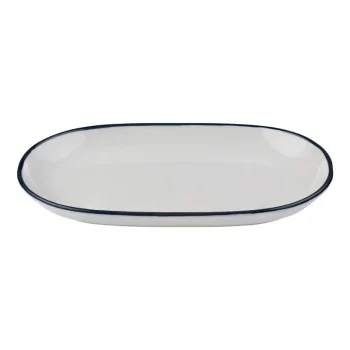 ID Fine Modest Navy Coupe Oval Platter 14 x 9 Inch - Set of 6 pcs