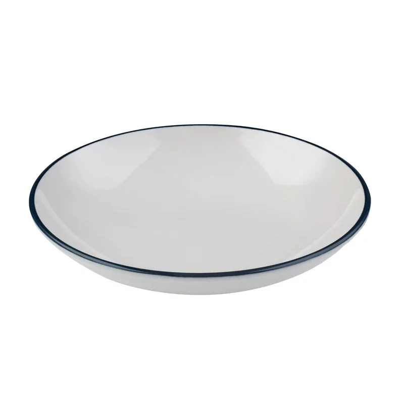 ID Fine Modest Navy Deep Plate 9.84 Inch - Set of 12 pcs ID Fine Modest Navy Deep Plate 9.84 Inch - Set of 12 pcs